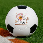 Personalized Funny Soccer Mum Retro Flower