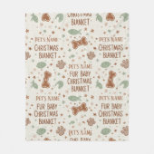 Personalized Fur Baby's Christmas Paw Print  Fleece Deken (Voorkant)