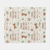 Personalized Fur Baby's Christmas Paw Print  Fleece Deken (Voorkant (Horizontaal))