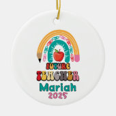Personalized Future Teacher Christmas Ornament (Voorkant)