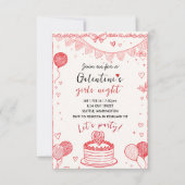 Personalized Galentines Girls Night Invitation (Devant)