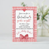 Personalized Galentines Girls Night Invitation (Debout devant)