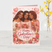 Personalized Galentine's Greeting Card Kaart (Gele Bloem)