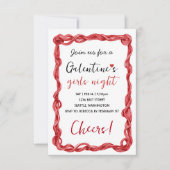 Personalized Galentines Red Party Invitation (Devant)