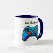 Personalized Gamer Coffee Mug Custom Name Gift (Devant droit)