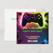 PersonaliZed Gamer Verjaardag Kaart (Voorkant / Achterkant)