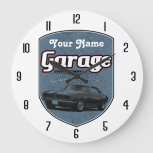 Personalized Garage Sign with Camaro Grote Klok