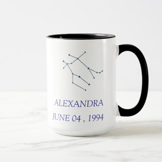 Personalized Gemini Constellation Mug - Custom Zod (Droite)