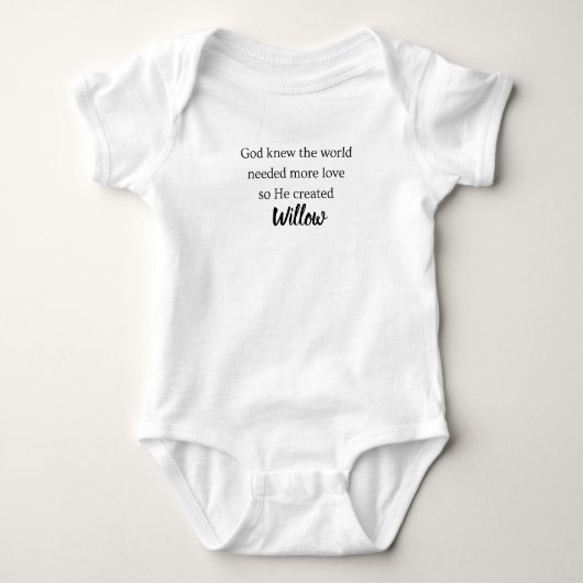Personalized Genesis Chapter One Baby Bodysuit (Voorkant)