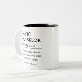 Personalized Genetic Counselor Tweekleurige Koffiemok (Voorkant links)