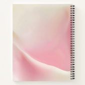 Personalized Gentle Pink Silk Wave Design Notitieboek (Achterkant)