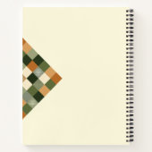 Personalized Geometric Notebook – Earth Tone Notitieboek (Achterkant)
