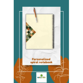 Personalized Geometric Notebook – Earth Tone Notitieboek
