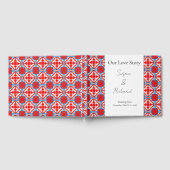 Personalized Geometric Red Wedding Guestbook (Complet)