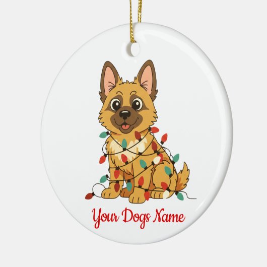 Personalized German Shepard Christmas Ornament (Links)