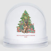 Personalized German Shepherd Dog Christmas Sneeuwbol (Voorkant)