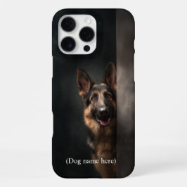 Personalized German Shepherd Portrait iPhone 16 Pro Max Hoesje
