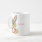 Personalized German Shepherd Puppy Easter Koffiemok (Voorkant links)