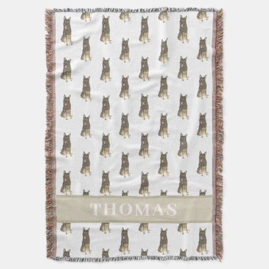 Personalized German Shepherd (Sable) Deken (Voorkant Verticaal)