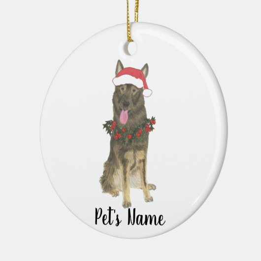 Personalized German Shepherd (Sable) Keramisch Ornament (Links)