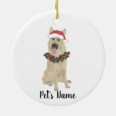 Personalized German Shepherd (zwart & veran) Keramisch Ornament (Achterkant)