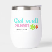 Personalized get well soon message floral white (Gauche)