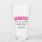 PERSONALIZED GETUIGE BRUIDSFEest Glas (Voorkant)
