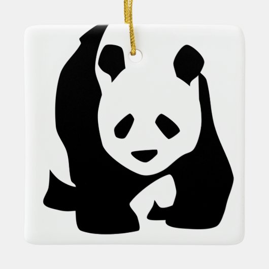 Personalized Giant Panda Bear Black and White Keramisch Ornament (Voorkant)