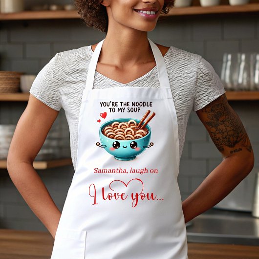 Personalized Gift for Wife Funny Food Love Apron Schort