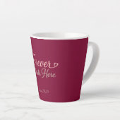 Personalized gift with the date the relationship  latte mok (Rechterhoek)