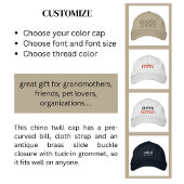 Personalized "Gigi" Embroidered Ball Cap Geborduurde Pet