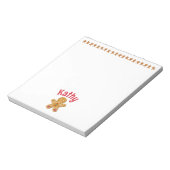 Personalized Gingerbread Holiday Notepad Notitieblok (Gedraaid)