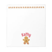 Personalized Gingerbread Holiday Notepad Notitieblok (Voorkant)