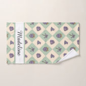 Personalized Girl Academy Checkered Mint Green  (Serviette à main)