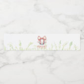 Personalized Girl Baseball Birthday  Waterfles Etiket (Enkel label)