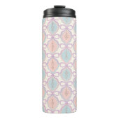 Personalized Girl Pink Pastel Blue Cute Bow Name Thermosbeker (Voorkant)