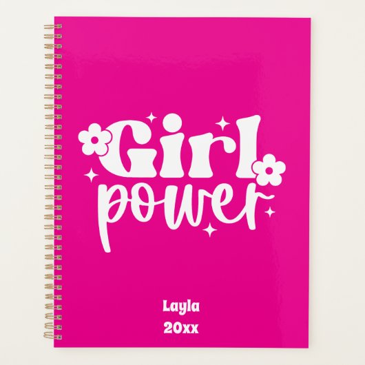 Personalized Girl Power Yearly Planner (Devant)