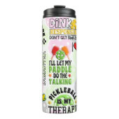 Personalized "Girl-Powered Pickleball Time" Thermosbeker (Voorkant)