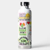 Personalized "Girl-Powered Pickleball Time" Waterfles (Links)