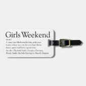 Personalized Girls Weekend Definition Tote Bag Bagagelabel (Voorkant horizontaal)