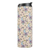 Personalized Girly Cute Bow Name Peach Moons Thermosbeker (Gedraaid links)