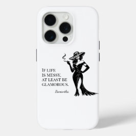 Personalized Glam Style Quote Design iPhone 15 Pro Case