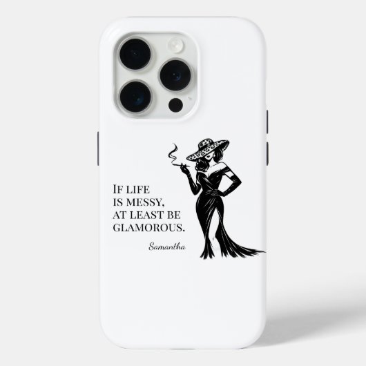 Personalized Glam Style Quote Design  Case-Mate iPhone Case (Achterkant)