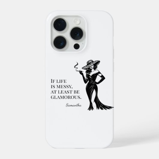Personalized Glam Style Quote Design iPhone Hoesje (Achterkant)