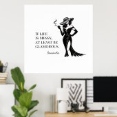 Personalized Glam Style Quote Design Poster (Thuiskantoor)