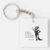 Personalized Glam Style Quote Design Sleutelhanger (voorkant)