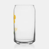 Personalized glass in the shape of a can, floral  (Gauche)