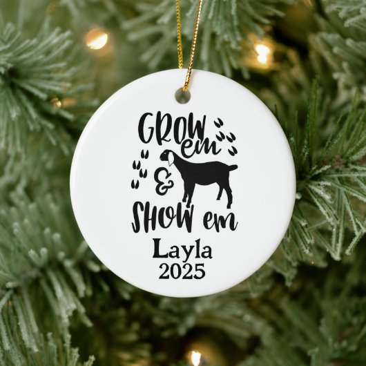 Personalized Goat 4H Farm Ornament (Boom)
