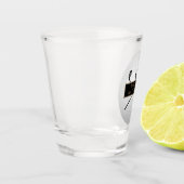 Personalized Gold and Black Golf Ball Classic Shot Glas (Links)