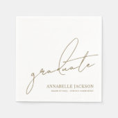 Personalized Gold Graduation Servet (Voorkant)